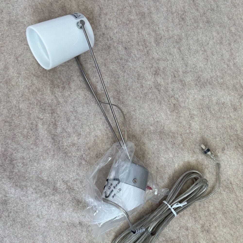 Vintage IKEA Isfall wall lamp NOS white metal adjustable plug in reading light